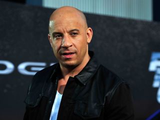 Vin Diesel does his best pose on the red carpet