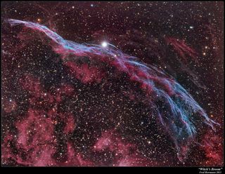 Just in time for Halloween, astrophotographer Fred Herrmann sent in a photo of the "Witch's Broom," NGC 6960, part of the Veil Nebula. Herrmann took the photo from his observatory, Owl Mountain Observatory on Blue Mountain in Huntsville, Alabama. Photo dated 2013.