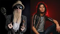 LEFT: Billy Gibbons photographed in Los Angeles, California, on April 18, 2019. RIGHT: Eddie van Halen circa 1978
