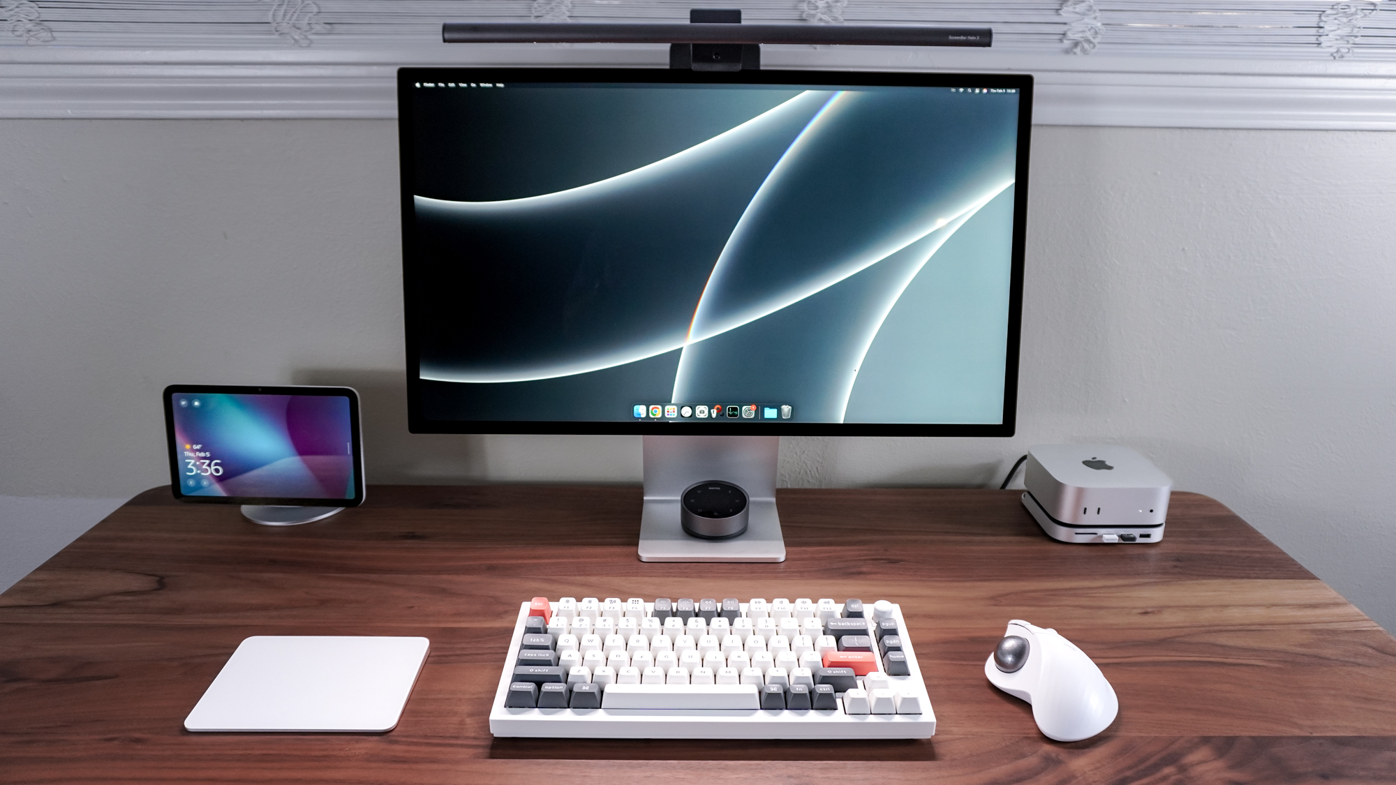 The Keychron Q1 Ultra 8K added to a Mac mini-powered desk setup