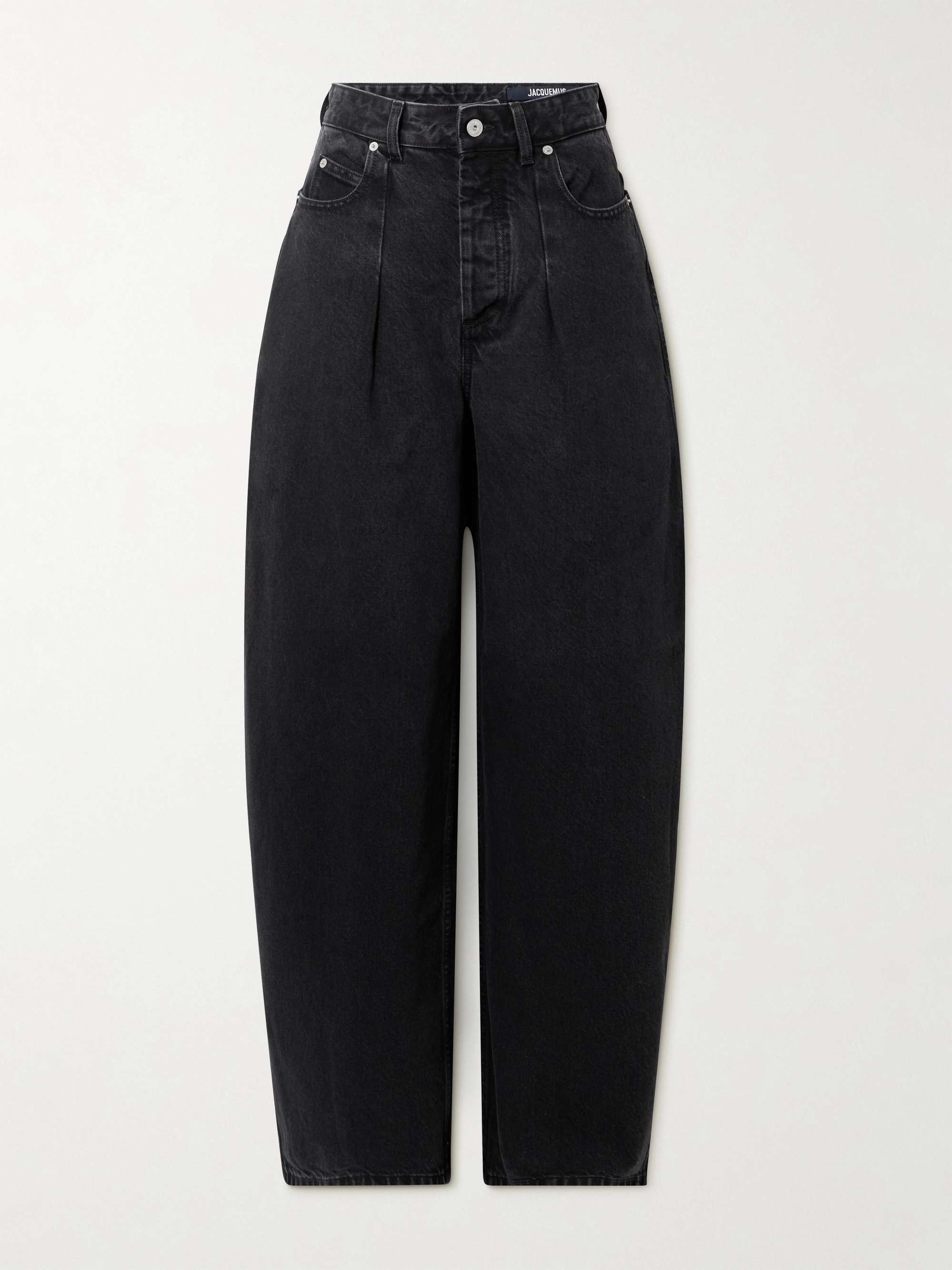 The Ovalo De-Nîmes Pleated High-Rise Barrel-Leg Jeans