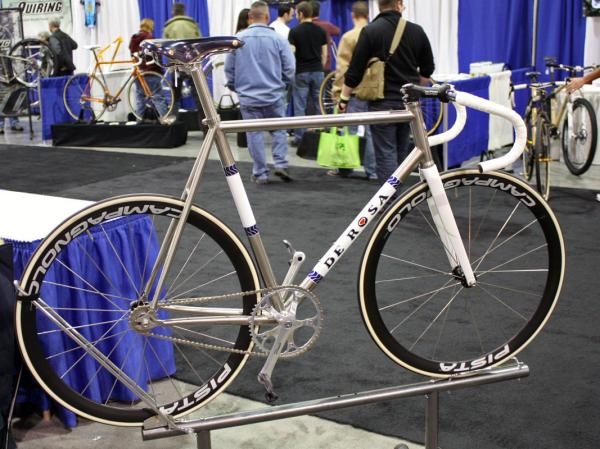 Troy Henderson of US De Rosa importer Trialtir says this is Doriano De Rosa's personal track bike.