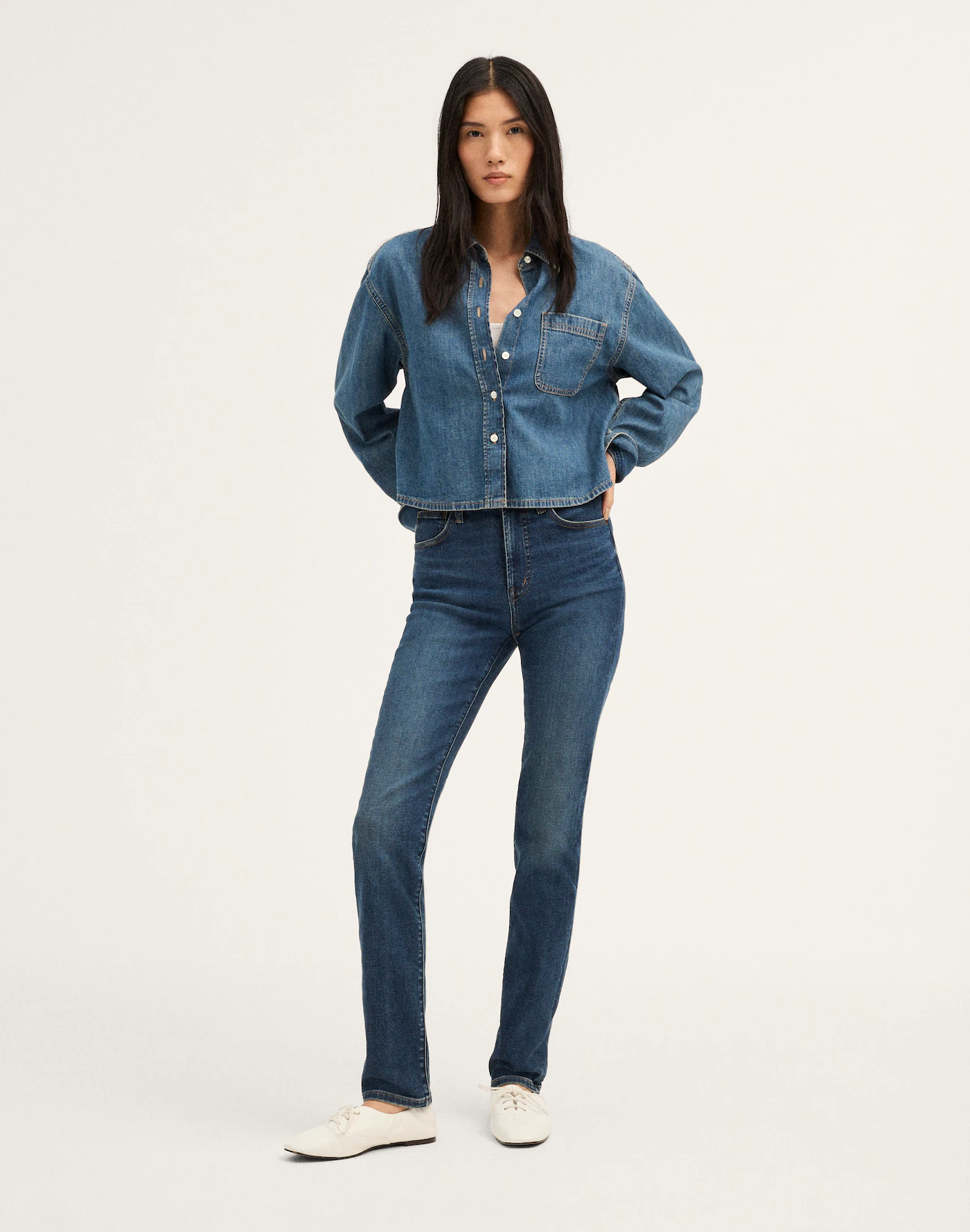 The Pencil Jean in Super Stretch Denim