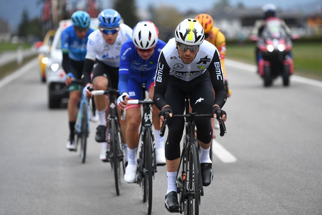 FEICHTEN IM KAUNERTAL AUSTRIA APRIL 20 Reinardt Janse Van Rensburg of South Africa and Team Qhubeka Assos the Breakaway during the 44th Tour of the Alps 2021 Stage 2 a 1215km stage from Innsbruck to Feichten im Kaunertal 1291m TourofTheAlps TouroftheAlps on April 20 2021 in Feichten im Kaunertal Austria Photo by Tim de WaeleGetty Images