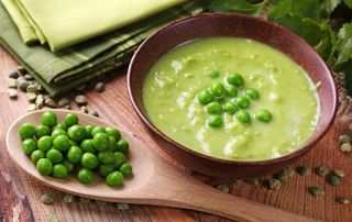 chunky soups, Soya bean and pea soup