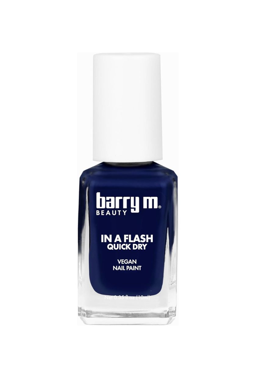 Barry M In a Flash Quick Dry Nail Paint, Shade Navy Blue Navy Night | Dark Blue Nail Polish