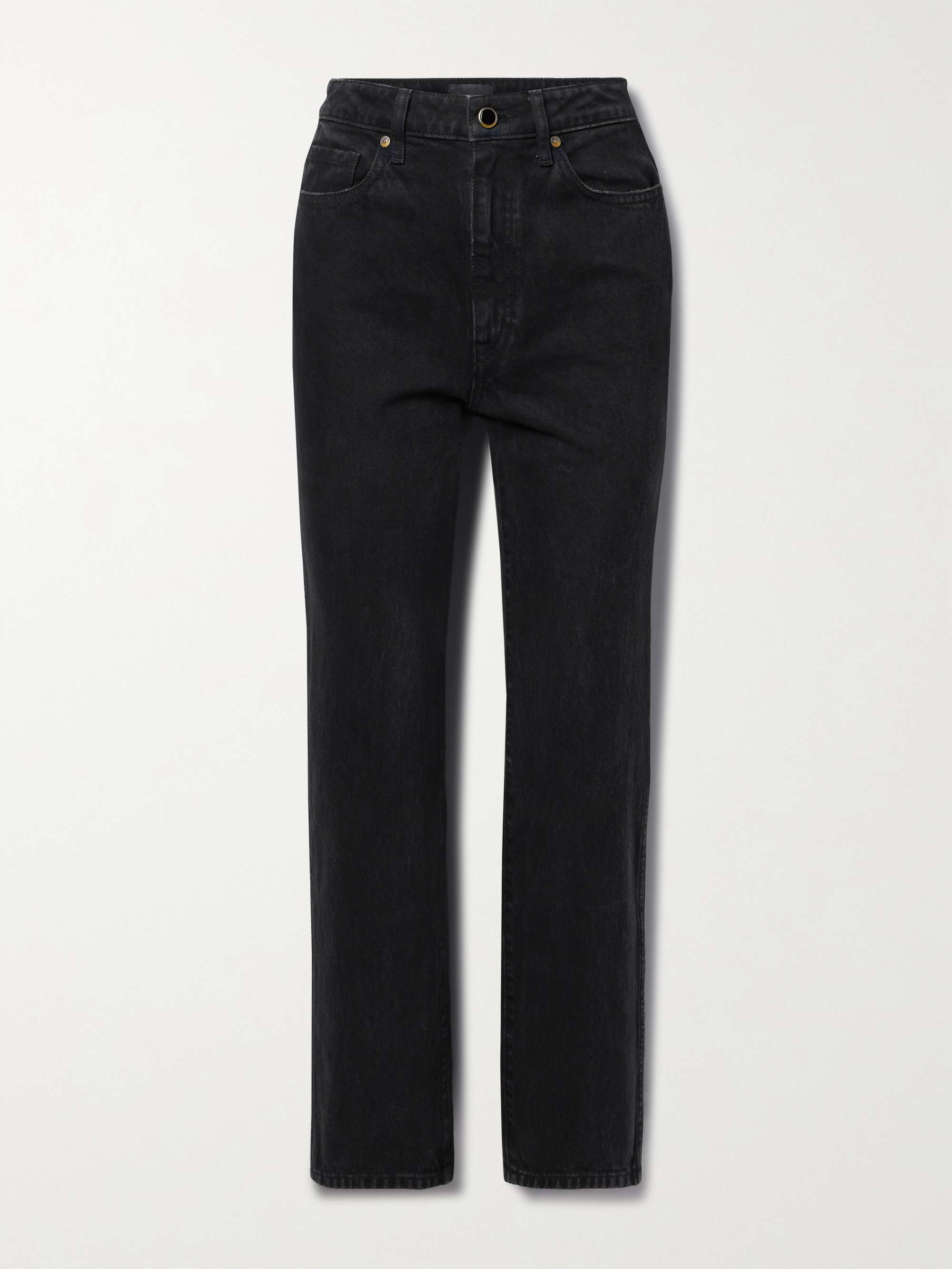 Abigail Cropped High-Rise Straight-Leg Jeans