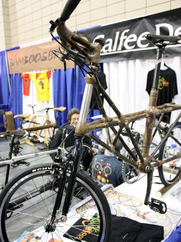 The classic Moulton linkage-type suspension fork is fitted to the front end.