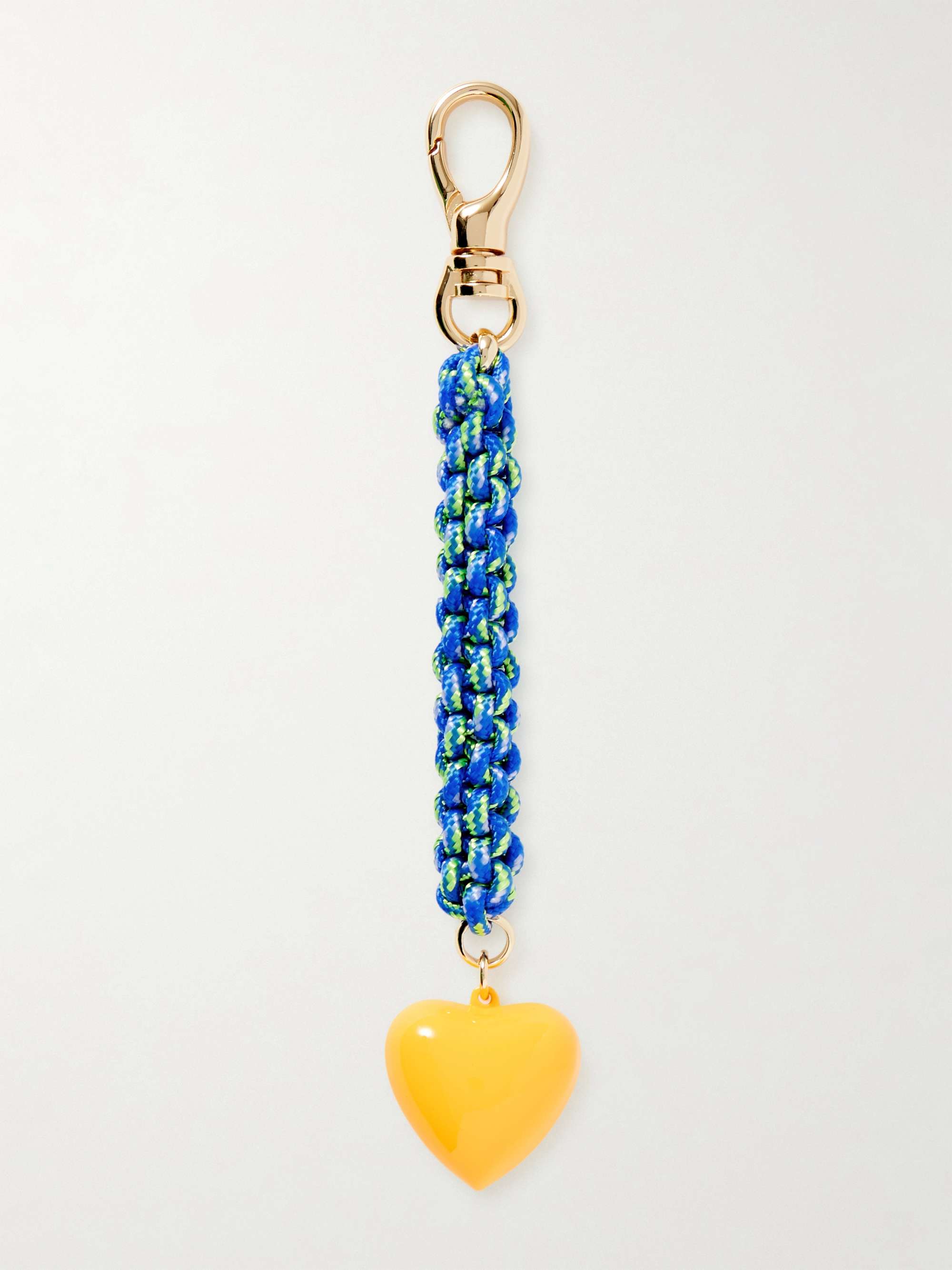 The Happy Gold-Tone, Enamel and Cord Bag Charm