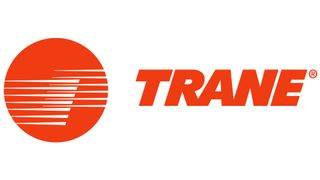 Best central air conditioning units: image of Trane logo with red circle.