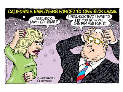 Editorial cartoon business California