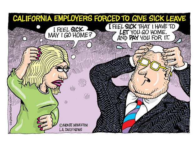 Editorial cartoon business California