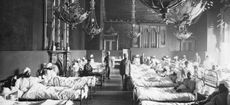 Injured Indian soldiers of the British Army at the Brighton Pavilion, converted into a military hospital. (Photo by Hulton Archive/Getty Images)