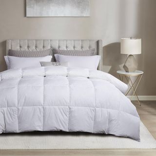 Martha Stewart Cotton Goose Down Comforter on a bed