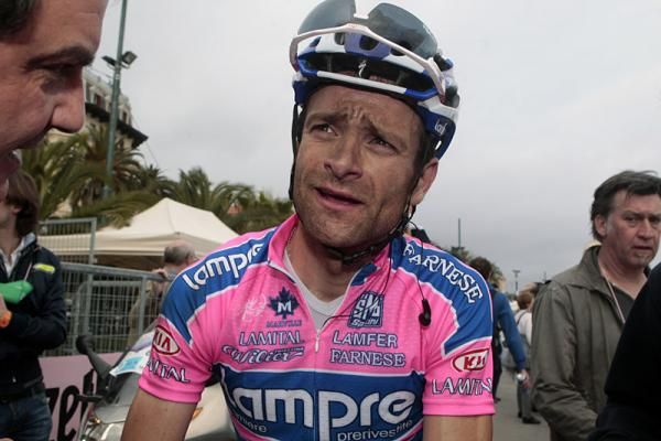 Michel Scarponi (Lampre - ISD) at the finish in San Remo.