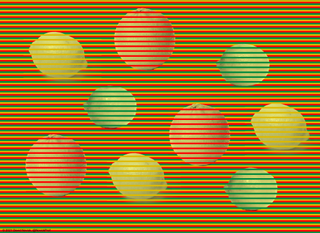 An optical illusion of fruit
