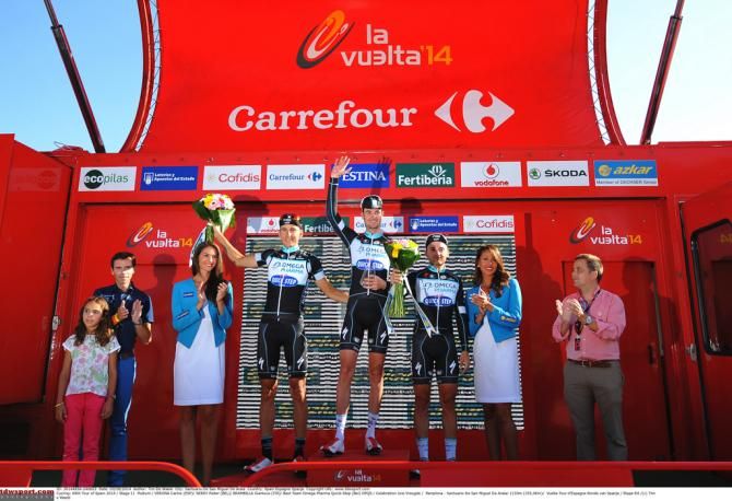 Carlos Verona, Pieter Serry and Gianluca Brambilla represent Omega Pharma-Quick Step as the best team