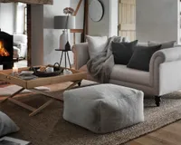 Faux Fur Pouffe | £275 £225 (save £55) at The White Company