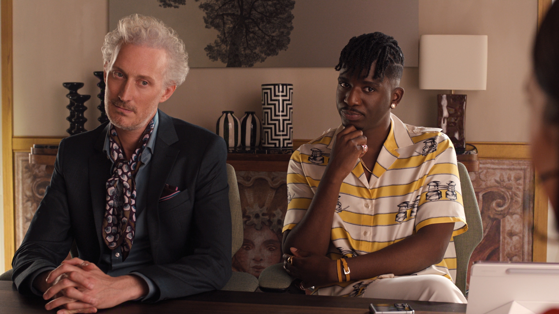 Julien and Luc looks perplexed in Emily in Paris season 5