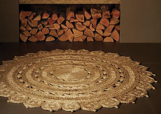 Round jute rug by Dunelm