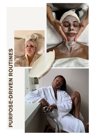 Influencers wearing face masks and indulging in self care and purpose-driven routines, a key 2025 beauty trend