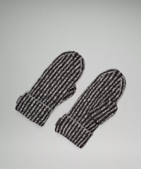 Lululemon Textured Fleece-Lined Knit Mittens