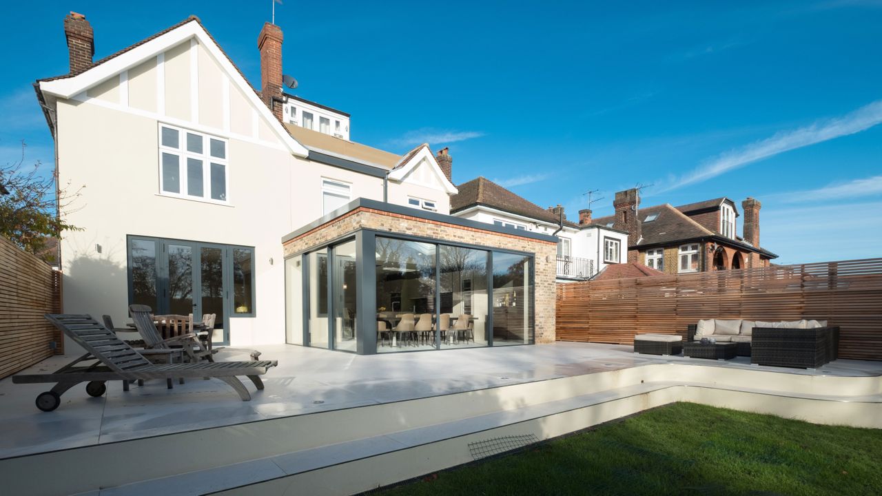 modern extension attached to period property by IQ Glass UK