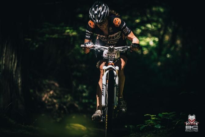 Wendy Simms is a machine with a heart on the bike. She was second today.