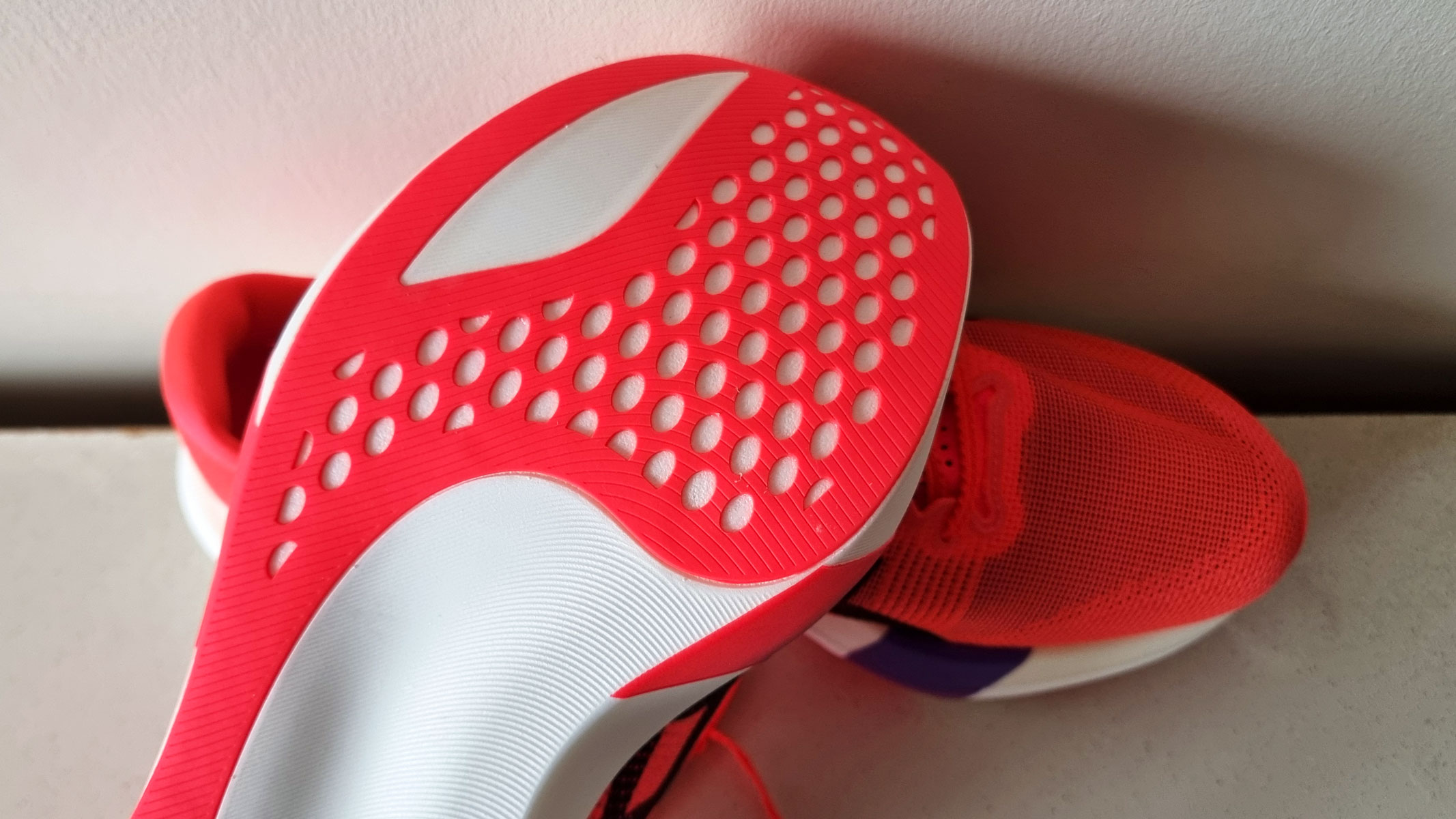 A picture of our reviewer's Asics Metaspeed Sky Tokyo running shoes