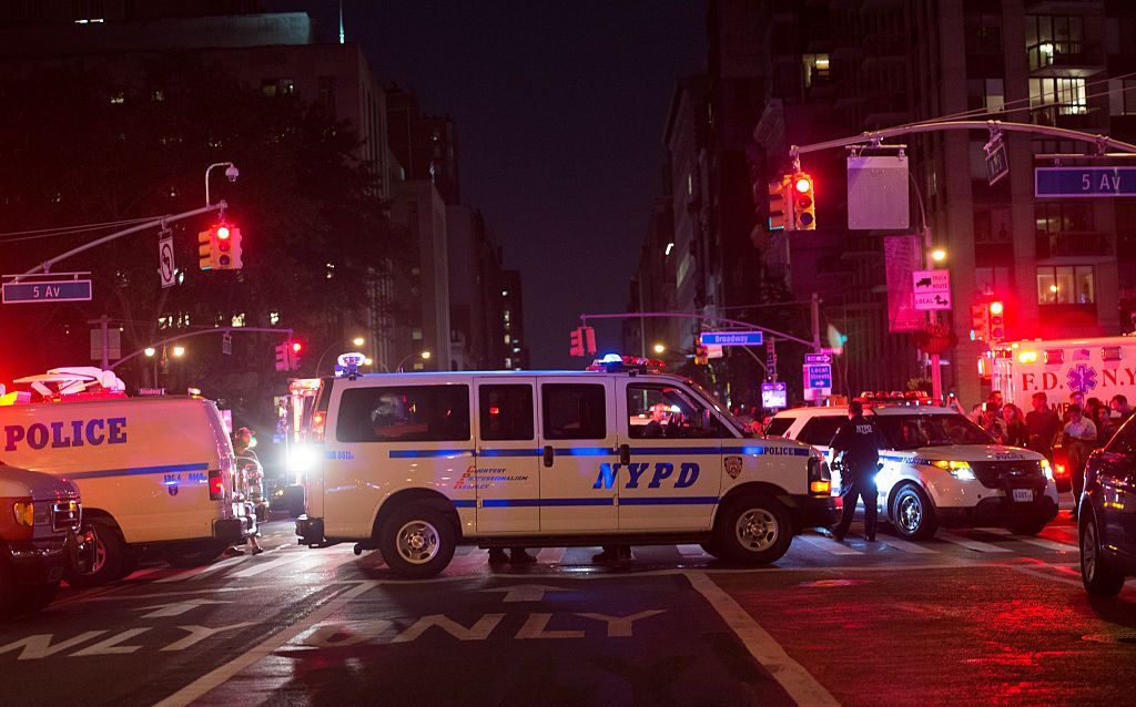 Police block the road at the site of an explosion in NYC&amp;#039;s Chelsea neighborhood