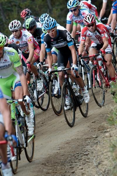 Tom Danielson (Garmin-Cervelo) protected in the bunch.