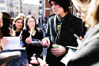 Ville greets his adoring public