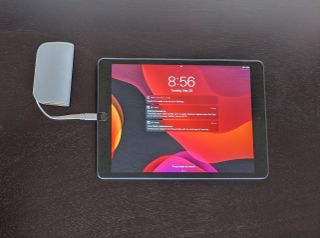 Moshi Iongo 5k Duo plugged into an iPad