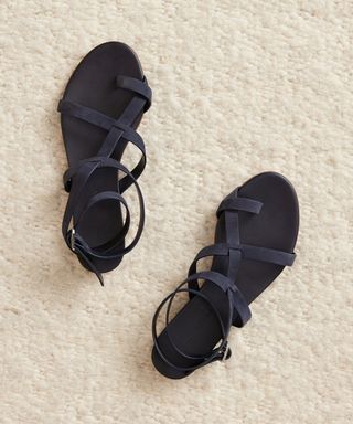 Oiled Leather Strappy Sandal