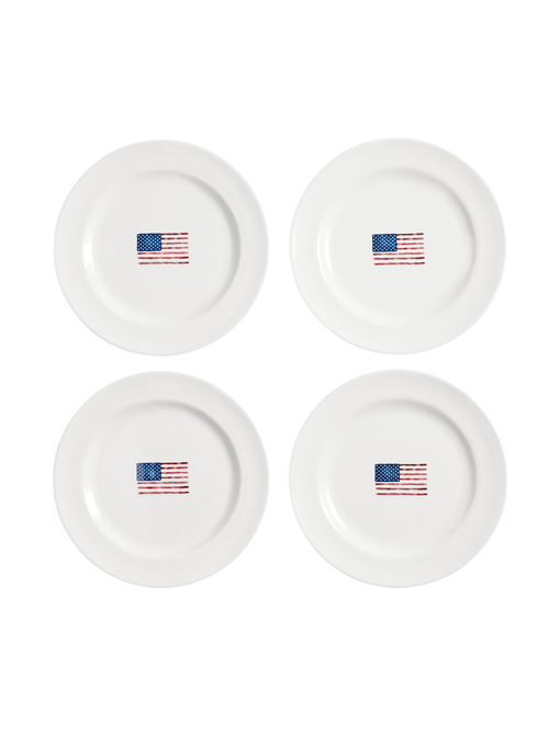 Cabana Americana Melamine Salad Plates - Set of 4