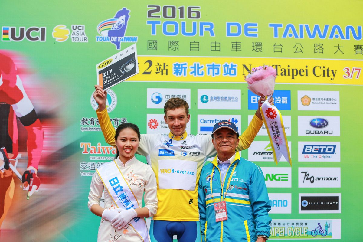 Stefan Astafyev (Vino4Ever) moves into the race lead