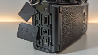 The Nikon Zf's four ports