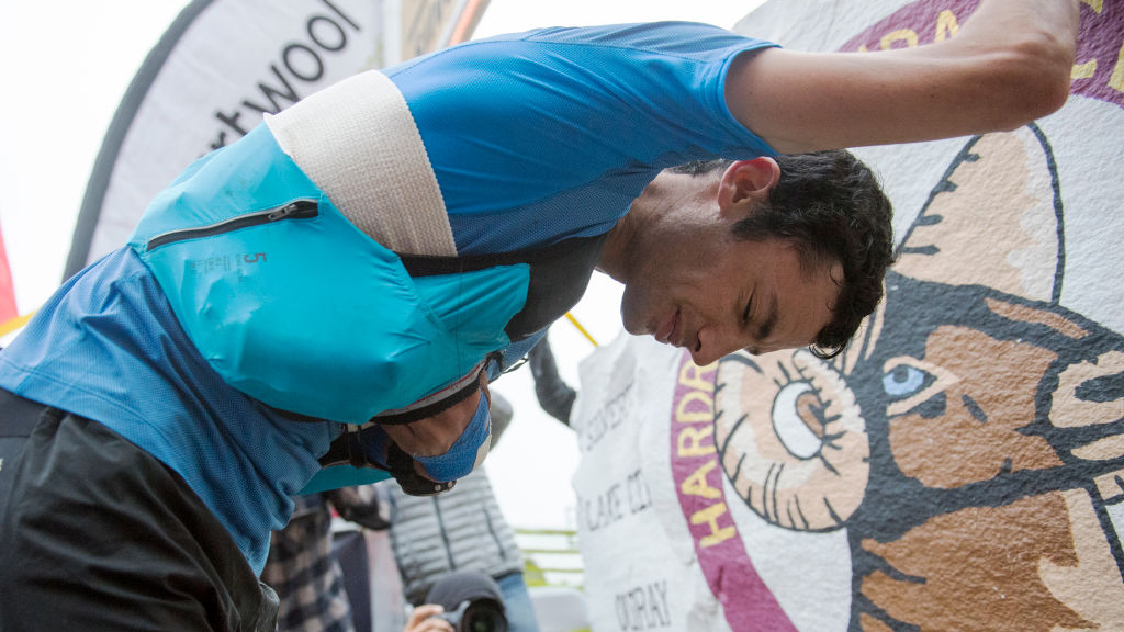 Kilian Jornet at the finish of the 2017 Hardrock 100