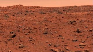 The first color image ever captured on the surface of Mars. NASA's Viking 1 lander took this photo on July 21, 1976.
