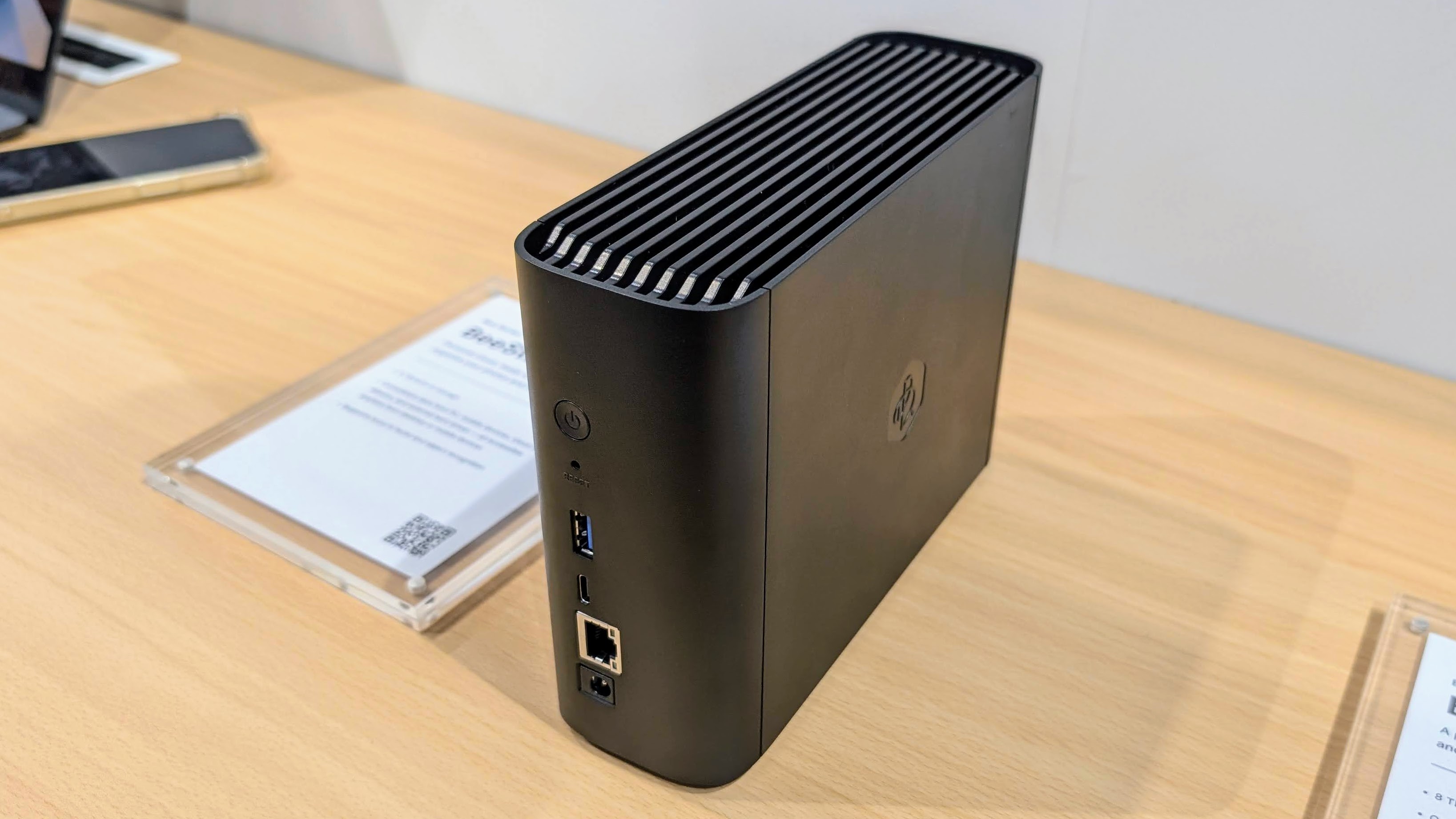 Synology BeeStation Plus rear view at Computex 2025