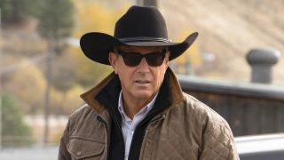 John Dutton in sunglasses and hat on Yellowstone