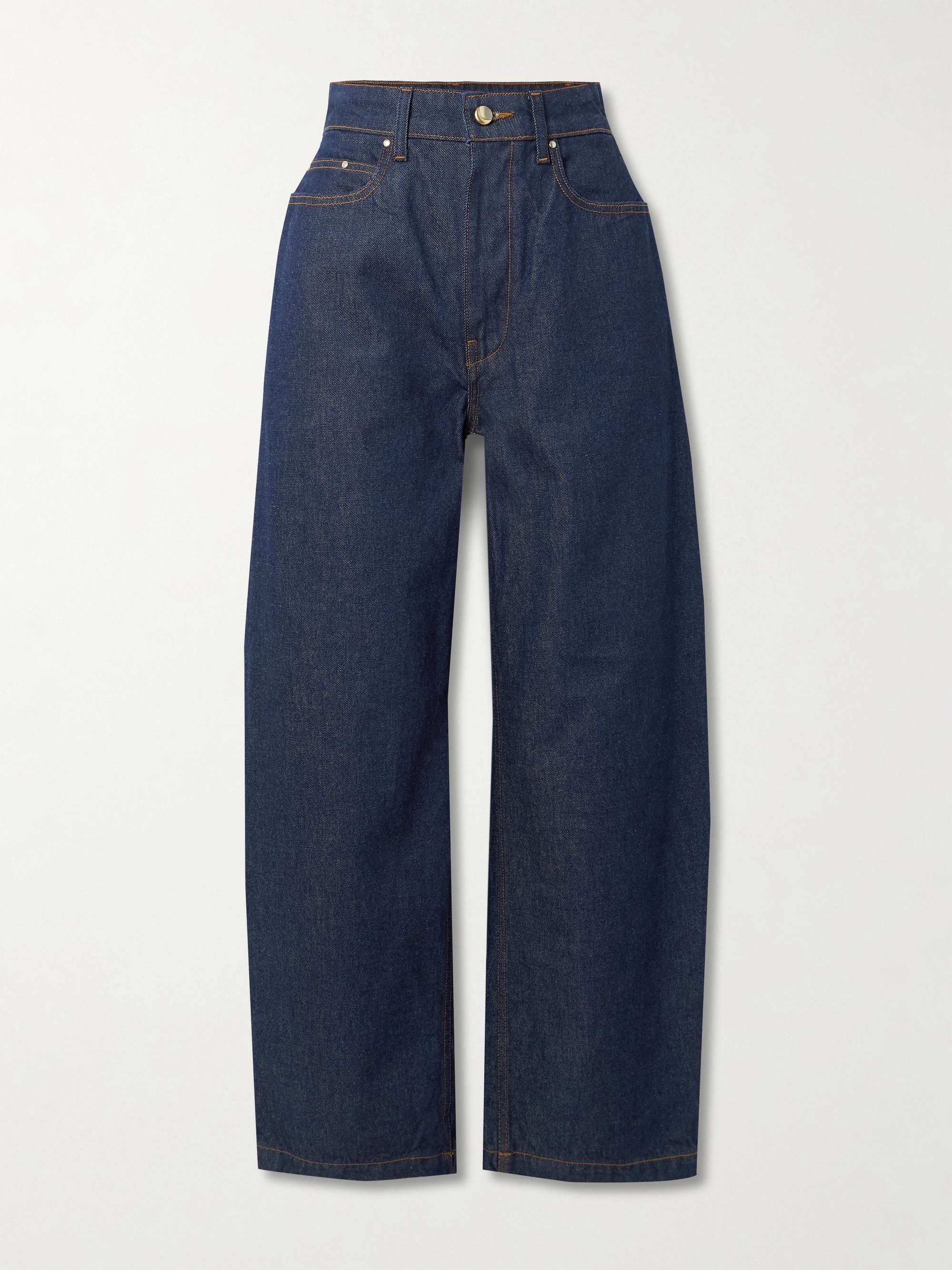 Bends High-Rise Barrel-Leg Jeans