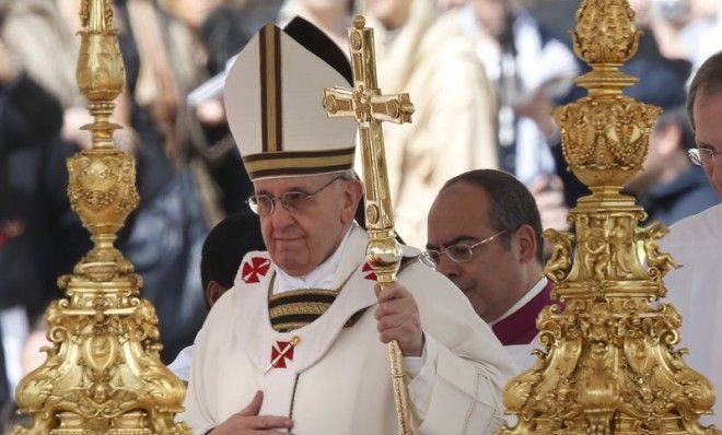 Pope Francis takes part in his inaugural mass in Saint Peter&amp;#039;s Square at the Vatican, March 19.