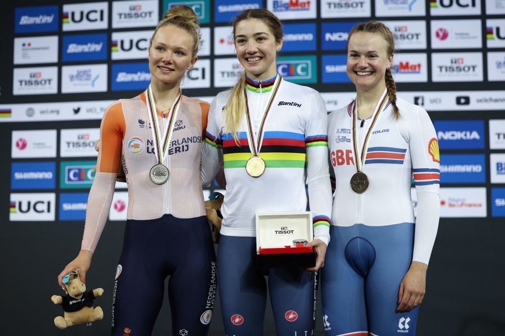 Martina Fidanza wins the Women's Scratch Race World Championships 2022