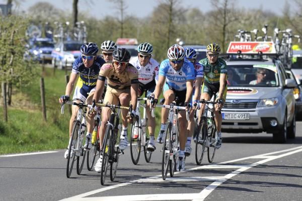 The early breakaway in the Amstel Gold Race.