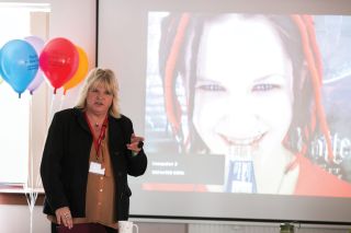 Sylvia at the Mosscare Hate Crime Awareness event launch, Moss Side, Manchester, in 2013