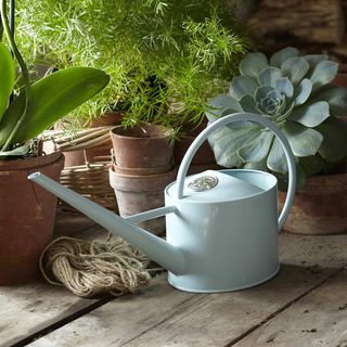 Best gifts for gardeners duck egg blue enamel watering can deigned Sophie Conran