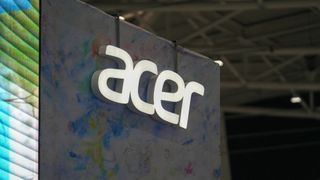 A logo of Acer, Taiwanese multinational hardware and electronics corporation specializing in advanced electronics technology seen at COMPUTEX 2023 in Taipei