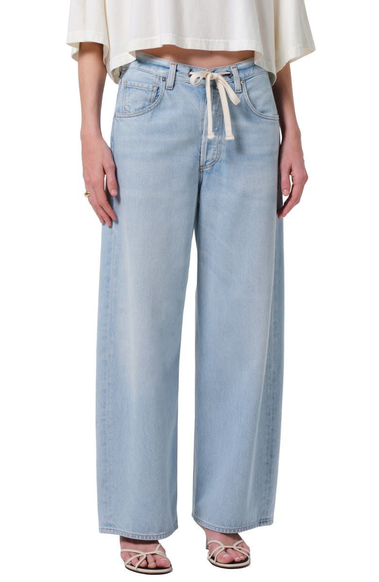 Brynn Drawstring Waist Wide Leg Jeans