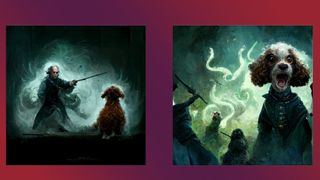 Weirdest AI art: Voldermort vs a cocker spaniel